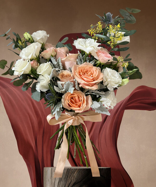 Whimsical Whispers: Blush and Ivory Themed: Blush Posy Bridal Bouquet
