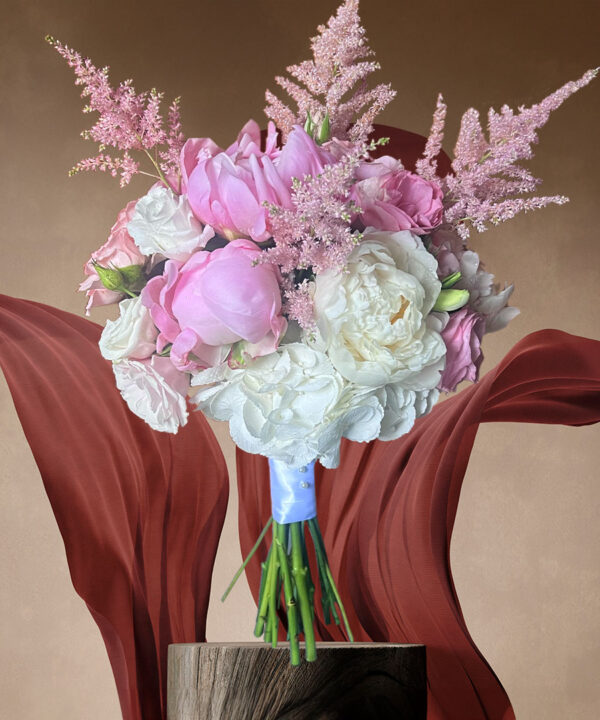 Whimsical Whispers: Blush and Ivory Themed: Blush Serenity Bridal Bouquet