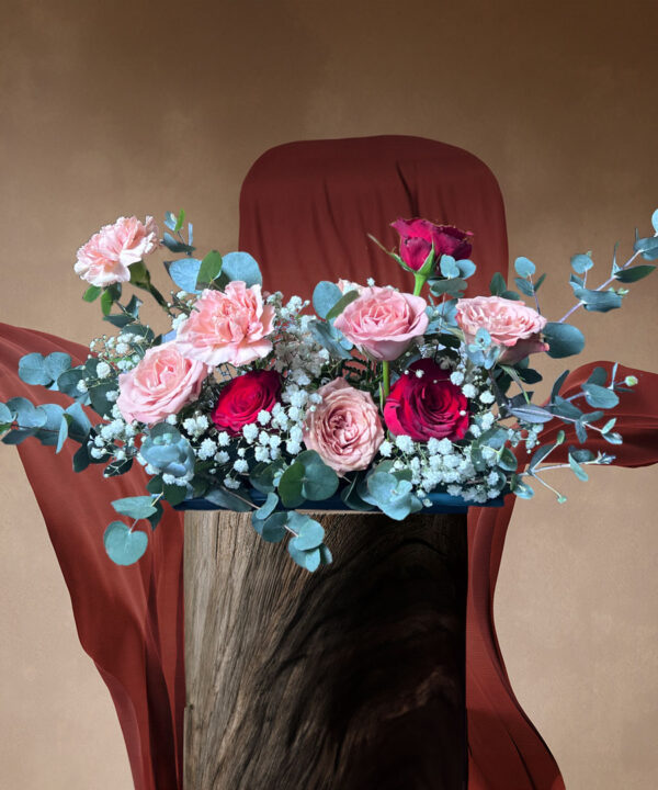 Burgundy and Gold Themed: Burgundy Luxe Ensemble Centrepiece