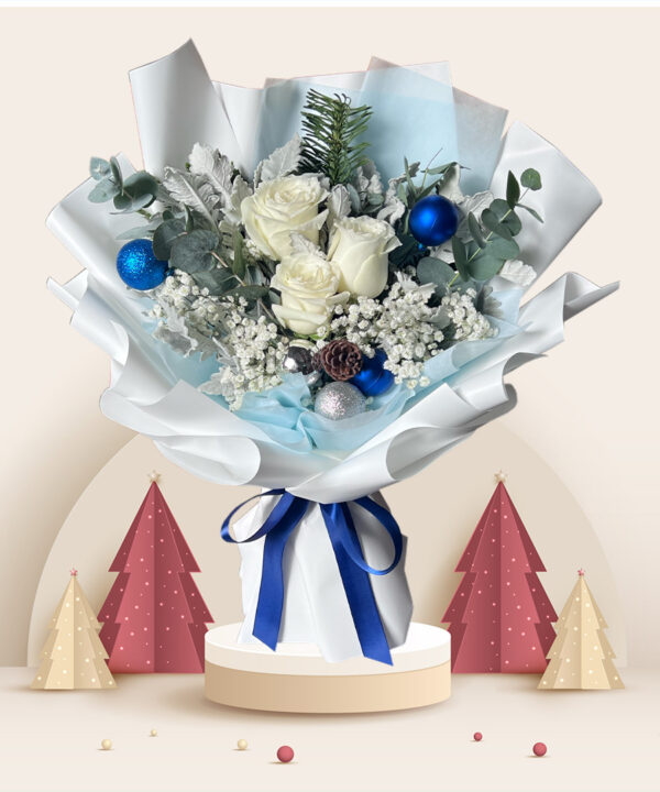 Frosted Charm Christmas Bouquet