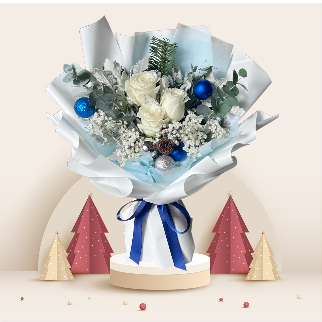 Frosted Charm Christmas Bouquet