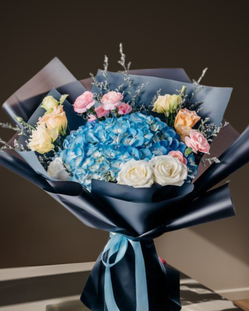 Harmony of Blue Gems Bouquet - Image 7