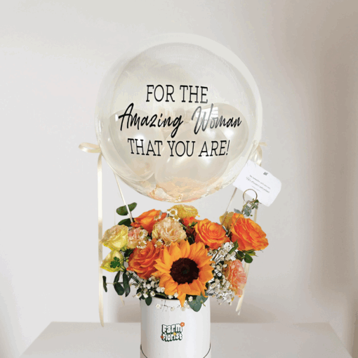 Limitless Lady Hot Air Balloon Flower Arrangement