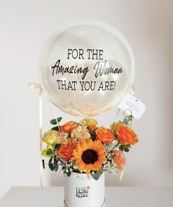 Limitless Lady Hot Air Balloon Flower Arrangement