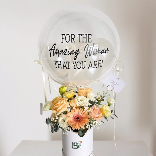Queens Choice Hot Air Balloon Flower Arrangement
