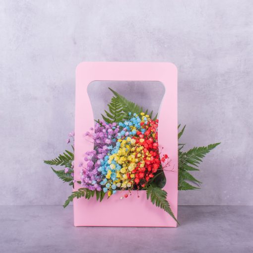 Rainbow Baby's Breath Bloom Box