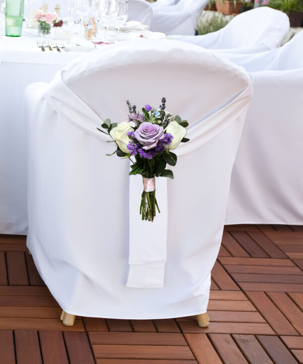 Lavender Lullaby: Lavender and Lilac Bridal Themed Wedding Chair Posy