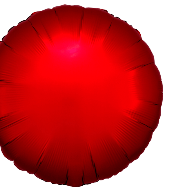 Red Satin Round Shaped Balloon