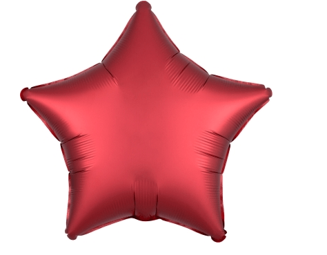 Red Satin Star Shaped Balloon