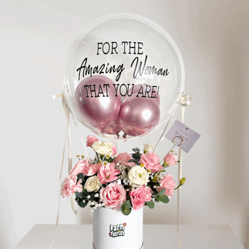 She Shines Hot Air Balloon Flower Arrangement