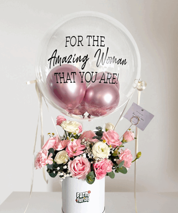 She Shines Hot Air Balloon Flower Arrangement
