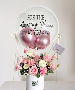 She Shines Hot Air Balloon Flower Arrangement