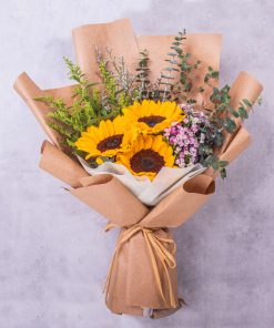 surprise sunflower bouquet by farm florist singapore